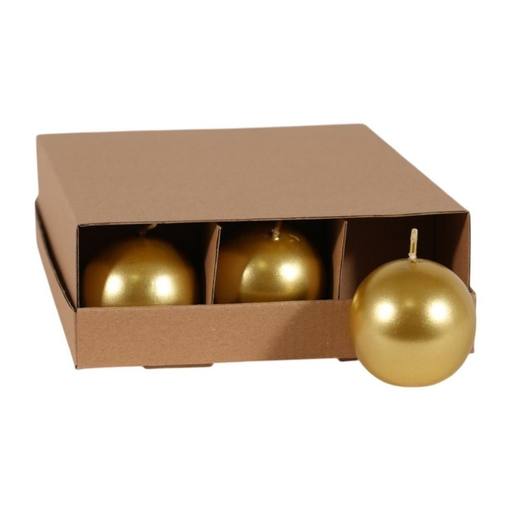 CANDELA SFERA ORO LUCIDO D.50 MM.